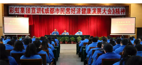 成都ky体育(中国)集团召开干部大会传达成都市民营经济健康发展大会精神